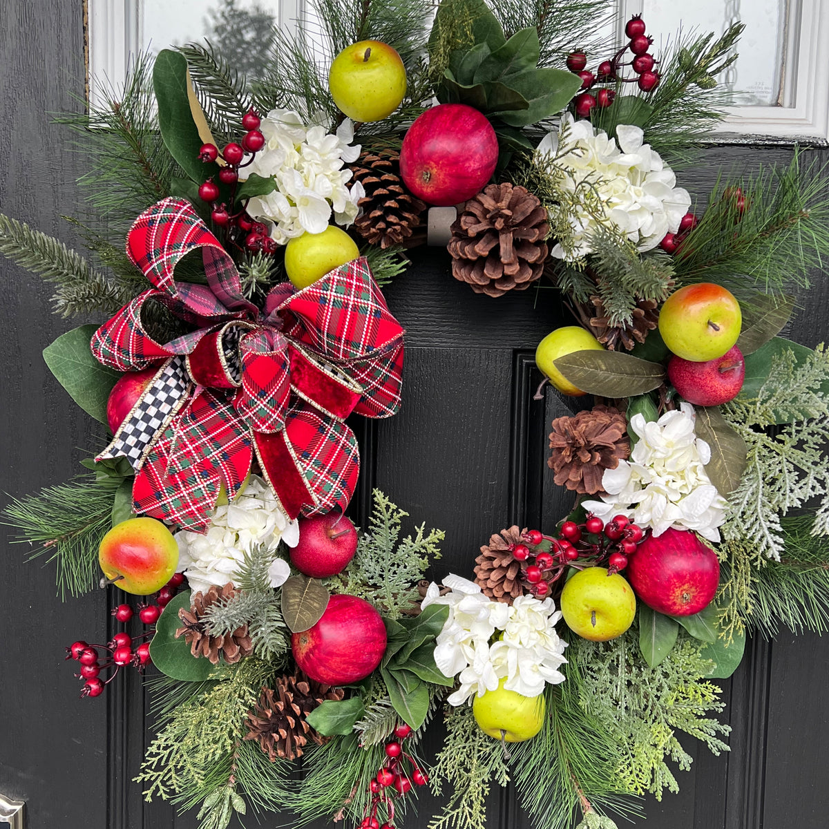 Mackenzie Childs inspired holiday fruit door wreath– Fleursdelavie